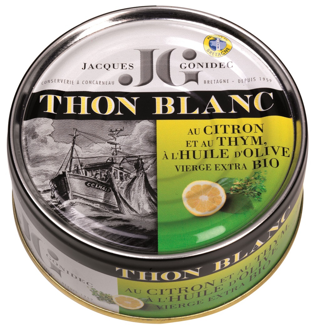 Jacques Gonidec Witte tonijn met citroen en tijm 160g - 3019